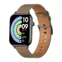 COLMI C28 Smartwatch – Black + Brown Leather Strap