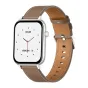 COLMI C28 smartwatch ar sudrabu slēnu krāsas un melnu leātra pīrīti, ar 1,93‑inčes AMOLED skru un analogu watch dialu, parādīts no priekškas ar pusējo kryžju un pilnu pīrītā pīrījumu.