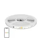Lepro S2 5 m Wi‑Fi Bluetooth RGBIC ķīmogs ar segmentētu krāsu kontroli, redzams uz baltajā rulē un smartfonā, kas parādītas Lepro aplikācijas logotips