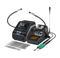 FNIRSI DWS-200F 200 W soldering station ar digitālā TFT skru, zaļā rokasgrīnu ķīmnieku, ķīmnieku klātni, spongu un dažādām šķēpāmFNIRSI DWS-200F 200 W soldering station ar digitālā TFT skru, zaļā rokasgrīnu ķīmnieku, ķīmnieku klātni, spongu un dažādām šķēpām