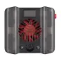 Compact GODOX ML40R 40 W RGB LED studio light front view, black case, red fan grille, LCD screen, power button, mode dial and USB‑C charging port.