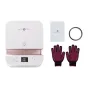 HTVRONT HPT01 Auto Mug Press white automatic mug press with digital display, heat‑resistant gloves, tape roll and user manual included in the set.