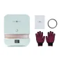 Zaļā HTVRONT HPT01 Auto Mug Press ar digitālā ekrānu, kas parādī 350 °C un 60 s, pieejamā ar heat‑resistant glovēm, šķērslu ūdena un lietotāju instrukciju