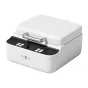 White HTVRONT H17 case press with silver handle and black control panel, compact design for transferring graphics onto phone cases and other flat or curved surfaces.