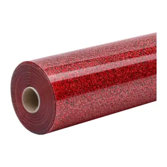 MOQ 5 HTVRONT Glitter Heat Transfer Film, 30.5 cm x 90 cm (red)