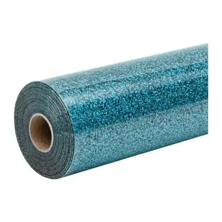 MOQ 5 HTVRONT Glitter Heat Transfer Film, 30.5 cm x 90 cm (blue)