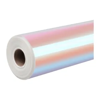 MOQ 5 HTVRONT Holographic Self-Adhesive Film, 30.5 cm x 90 cm (Pink-Purple)