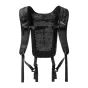 Hypershell AeroFlex shoulder strap back view, black breathable mesh panel, padded adjustable straps with quick‑release clips and accessory loops