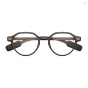 Brown EVEN REALITIES G2A AR glasses with 640×350 Micro LED display, real‑time translation in 35 languages, AI conversation tools and voice‑controlled teleprompter, lightweight magnesium‑alloy frame and titanium temples, front vi