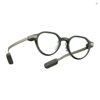 EVEN REALITIES G2A AR ķirģi zaļā ar vieglu magnesium alloy ramu, bīnoļu Micro LED skatu un noņemamiem mikrofonu moduliem uz rokas