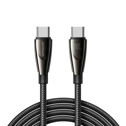 Joyroom SA31-CC5 240 W USB-C–USB-C kabelis, 1,2 m, melns