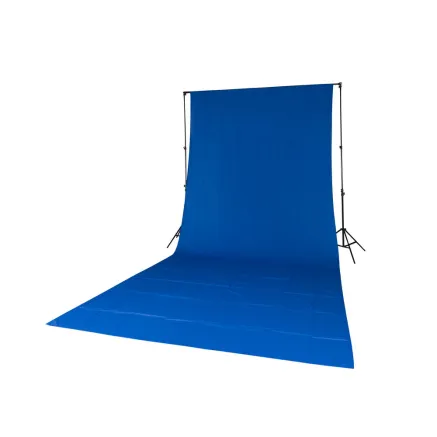 QuQdralite Blue Solid Muslin Backdrop 2.85 × 6 m