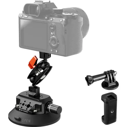 K&K Concept MS45 Suction Cup Mount with Pump and Magic Arm KF31.100V1