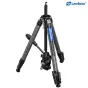 Leofoto LY-265CV Mr.Y Series carbon fiber tripod with inverted ball head and integrated video head, featuring five‑section adjustable legs, low‑angle setup and 3 kg payload capacity.