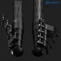 Leofoto LY-265CV carbon fiber tripod leg with inverted ball head, close‑up of the adjustable leg lock mechanism