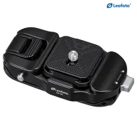 Leofoto QF-03 backpack quick-release mount with automatic locking lever, silicone pad and Arca-Swiss plate, black finish, side clamp visibleLeofoto QF-03 backpack quick-release mount with automatic locking lever, silicone pad and Arca-Swiss plate, black finish, side clamp visible