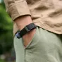 Leofoto WS-02 black quick‑detach camera wrist strap with magnetic buckle, adjustable 175‑305 mm, lightweight 23 g, worn on a wrist with the Quick Bead attached, ideal for mirrorless and compact cameras.
