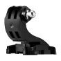 Telesin Double J‑Hook mount for sports cameras, black plastic with silver ball joint, lightweight 30 g, fits chest or helmet mount