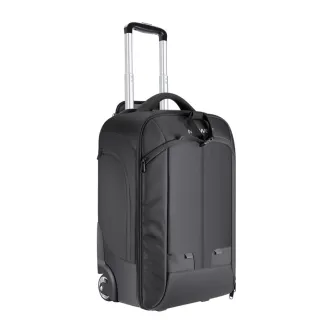 Neewer NW3300‑G black wheeled camera backpack with extended telescopic handle and front zippered pocket for DSLR gear