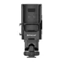 Puluz black adapter for DJI OSMO Pocket 3 with 1/4 cold shoe mount, side clips, top panel with screen and buttons, and 1/4‑inch thread base.