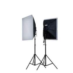Fluorescent - Falcon Eyes LH-ESB5050K2 2x40W 2x 50x50cm Daylight Set - buy today in store and with delivery