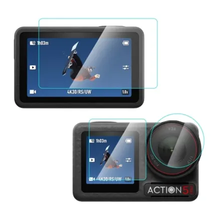 MOQ 5 Puluz Tempered Glass for DJI Osmo Action 5 Pro (Clear)