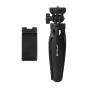Melnais Puluz tēvu tripods ar iespētu smartphone montāju un atseparā montāža plakni, kompaktā skatītāju tripods zaļā 7,5–8,5 cm, neņemīgi zāles un 1/4‑inčes šķērslīnija.