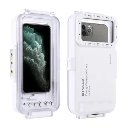 Puluz Waterproof Case (45m) for iPhone For Underwater Photos and Videos (White)