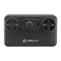 Creality Pika 3D scanner front view, black portable device with dual circular blue laser and NIR sensor modules, central USB‑C port, 3‑inch touchscreen, Wi‑Fi 6 and interchangeable 3350 mAh batteries.