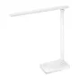 White LEPRO PR310003 desk lamp with 700 lm output, adjustable 180° head and 90° joint, touch controls on base, USB charging port, slim 38.4 cm tall design