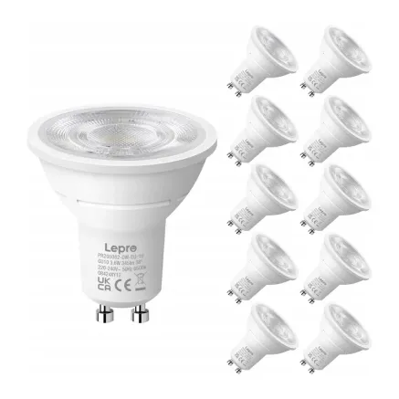 LED bulb LEPRO 200082-DW-EU-10 GU10 3.6W 345lm 6500K 38 class E 10pcs