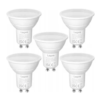 MOQ 5 LEPRO 200073-WW-EU-5 GU10 LED Bulb, 4.5W, 345 lm, 2700K, 100, 5-pack