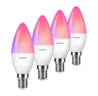 LEPRO BC1-EU-4 C37 RGBCW Wi-Fi LED BulbLEPRO BC1-EU-4 C37 RGBCW Wi-Fi LED Bulb