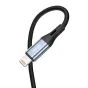 MOQ 5: Cable VFAN L05 Lightning to mini jack 3.5mm AUX, 1m (gray)
