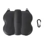 Black Sunnylife butterfly‑shaped protective case for DJI NEO 2 with dual lanyard loops and a matching black carabiner