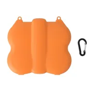 Orange Sunnylife butterfly‑shaped protective case for DJI NEO 2 with a black carabiner accessoryOrange Sunnylife butterfly‑shaped protective case for DJI NEO 2 with a black carabiner accessory