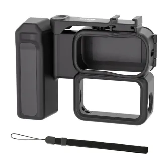 Sunnylife Vlogging Kit для Osmo Nano – черный защитный монтаж с эргономичной силиконовой ручкой, холодной обувью и отсоединяемым ремешком