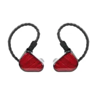 TRUTHEAR Zero wired in‑ear headphones in red with transparent housing, black detachable 0.78 mm 2‑pin cable and ergonomic ear hooksTRUTHEAR Zero wired in‑ear headphones in red with transparent housing, black detachable 0.78 mm 2‑pin cable and ergonomic ear hooks