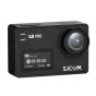 Black SJ8 PRO action camera with 4K/60W video, large front lens, rear touchscreen and SJCAM branding.