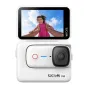 White SJCAM S10 128GB action camera with Boost Pod touchscreen displaying a child's photo, featuring a 2.51‑inch tilting screen, 150° wide‑angle lens, magnetic mount and 4K recording capability.