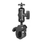 Черный SJCAM Fixed Bike Mount с текстурированной защёлкой и двойным шарным сочленом для крепления акционной камеры к рулевой колонке велосипеда