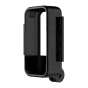 Черный защитный каркас для SJCAM C300 POCKET с боковым шарниром, защелкой и двухзубчатым крепежным креплением, оставляющим объектив, дисплей и кнопки открытыми.