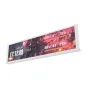 Монитор Darkflash V92 белый 9,2‑дюймовый IPS, показывающий системные данные: CPU 81° 70% и GPU 44° 28%, время 17:12:08 Tuesday на фоне футуристического робота с красными акцентами.