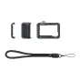 DJI Osmo Action 5 Pro accessory kit: Utility Frame, Quick‑Release Expansion Side Cover, Street Photography Hand Grip and wrist strap displayed on white background
