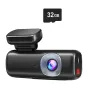 RETDIGER F9 Lite 4K dash cam with Wi‑Fi, GPS and 32 GB microSD card, screen‑free design and top mount