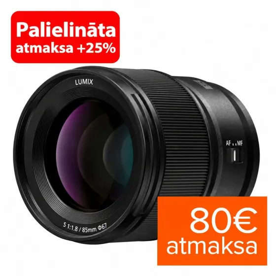 Panasonic Lumix S 85mm F1.8 Fiksēts Objektīvs (S-S85E)