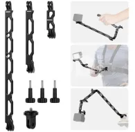Neewer alūmīna alloy iekļauj trīs viegli izšķīstos iekļaujamus iespējotākus (30 cm, 16,5 cm, 8,5 cm) ar 1/4‑inčiem un 3/8‑inčiem iespējotajiem punktiem, trīs iespējotajiem šķērskrustiem un 1/4‑inčiem adaptoru.Neewer alūmīna alloy iekļauj trīs viegli izšķīstos iekļaujamus iespējotākus (30 cm, 16,5 cm, 8,5 cm) ar 1/4‑inčiem un 3/8‑inčiem iespējotajiem punktiem, trīs iespējotajiem šķērskrustiem un 1/4‑inčiem adaptoru.