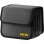 NiSi JetMag Pro Matte Box Bag ar pēdējā kompartēm un izšķīstām frontālām šķērskrustām, kas organizē adaptīvā krāgu un filtru saglabāšanu