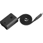 6412 Attachable Self-Coiling Dummy Battery Power Cable USB-C for NP-FZ100