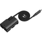 6414 Attachable Self-Coiling Dummy Battery Power Cable USB-C for LP-E6P